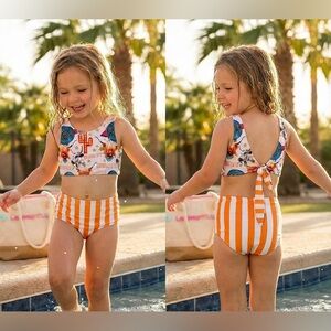 Scottish Highlander Swimsuit | Reversible Bikini | Striped Swimsuit